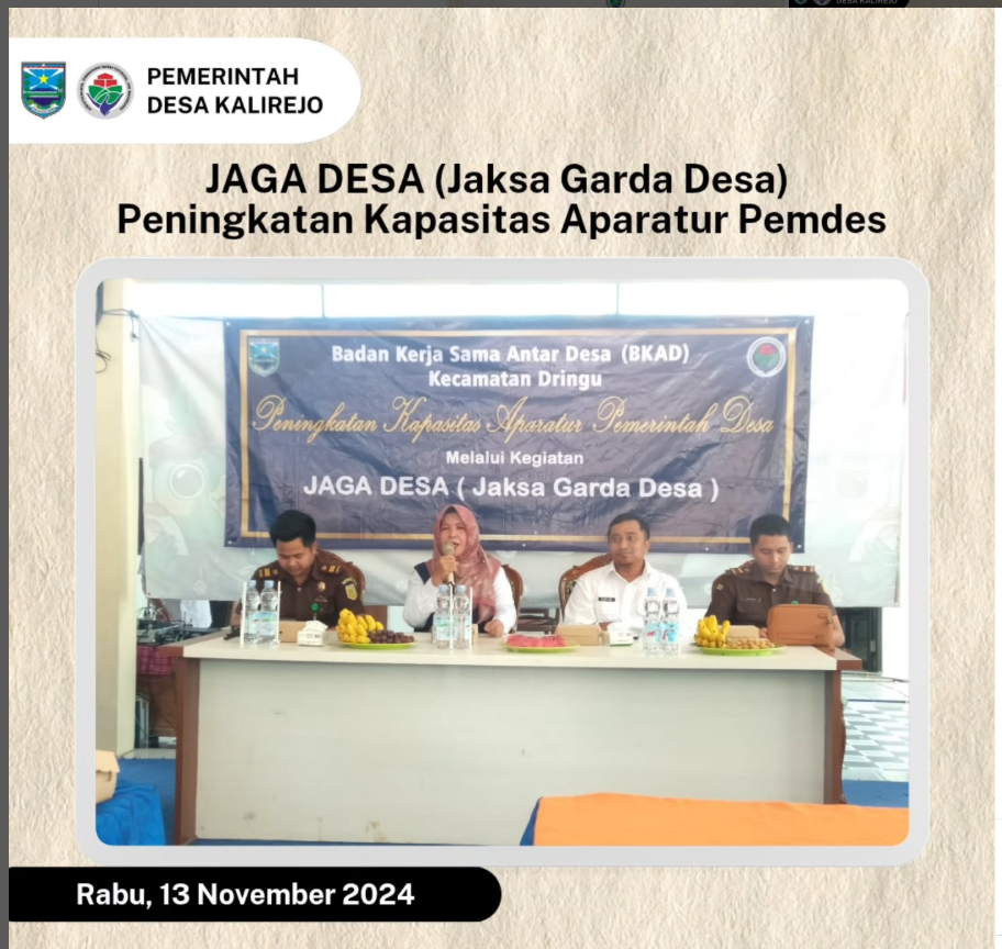 Peningkatan Kapasitas Aparatur Desa melalui Jaga Desa (Jaksa Garda Desa)